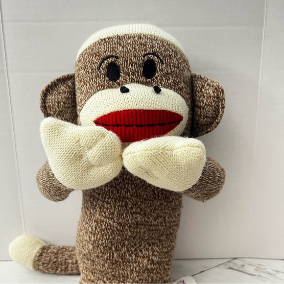 Maxx The Sock Monkey Speak No Evil Stuffed Animal Plush Knit 2011Heathered Brown - Picture 4 of 7